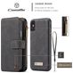 Caseme 007 Housse iPhone XS Etui avec Coque Détachable Porte-Monnaie - Noir