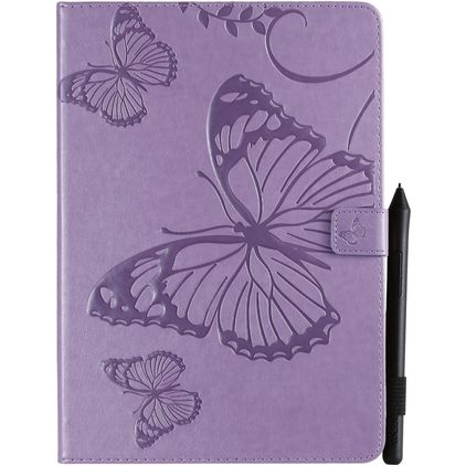 Mobigear Butterfly Coque iPad Pro 10.5 Pouces (2017) Etui + Porte-crayon - Violet