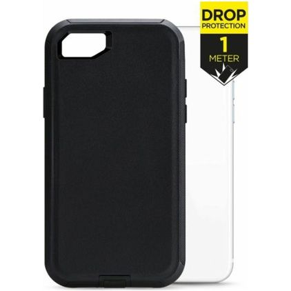 Mobilize Defender Coque iPhone 7 Coque arrière Rigide Anti-Chocs - Noir