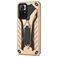 Mobigear Armor Stand Coque POCO M4 Pro 5G Coque arrière Rigide Anti-Chocs avec Support Amovible - Or