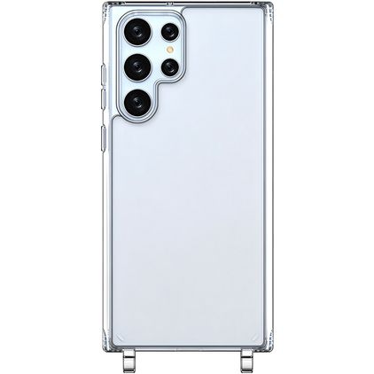Mobigear Mix & Match Transparent Samsung Galaxy S22 Ultra TPU souple Coque avec cordon - Transparent