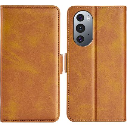 Mobigear Slim Magnet Housse Motorola Edge X30 Etui Porte-Monnaie - Cognac