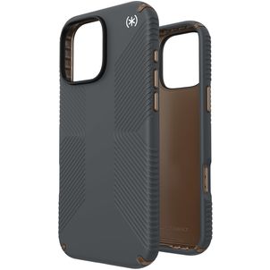 Speck Presidio2 Grip Coque iPhone 16 Pro Max Coque arrière Rigide Anti-Chocs - Charcoal Grey