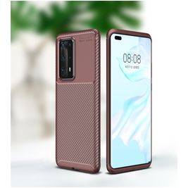 Mobigear Racing Coque Huawei P40 Pro Plus Coque arrière en TPU Souple - Marron