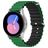 Mobigear Ocean Bracelet Silicone Smartwatch Fermeture boucle ardillon - Connexion universelle de 22 mm - Noir / Vert