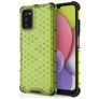 Mobigear Honeycomb Coque Samsung Galaxy A03s Coque arrière Rigide Anti-Chocs - Vert