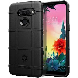 Mobigear Rugged Shield Coque LG K50s Coque arrière en TPU Souple Anti-Chocs - Noir