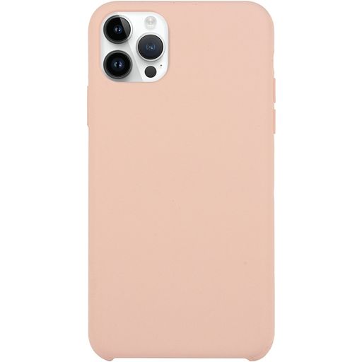 Mobigear Rubber Touch Coque iPhone 15 Pro Max Coque arrière en Silicone - Rose pastel