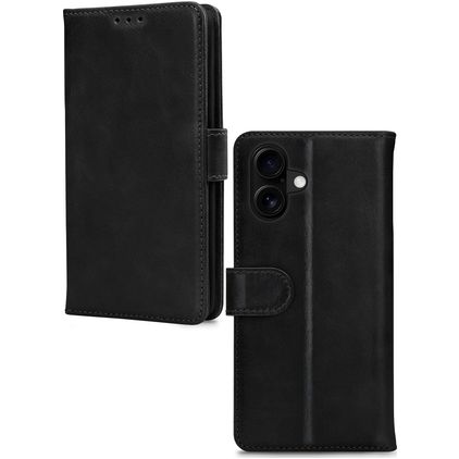 Mobilize Premium Gelly Housse iPhone 16 Plus Etui Porte-Monnaie - Noir