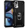 Mobigear Armor Ring Coque Motorola Moto G22 Coque arrière Rigide Anti-Chocs avec Anneau-Support - Noir