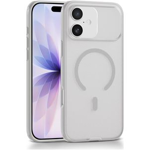 Mobigear Shockproof Grip Coque iPhone 17 MagSafe Coque arrière Rigide - Blanc