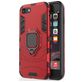 Mobigear Armor Ring Coque iPhone 8 Coque arrière Rigide Anti-Chocs avec Anneau-Support - Rouge