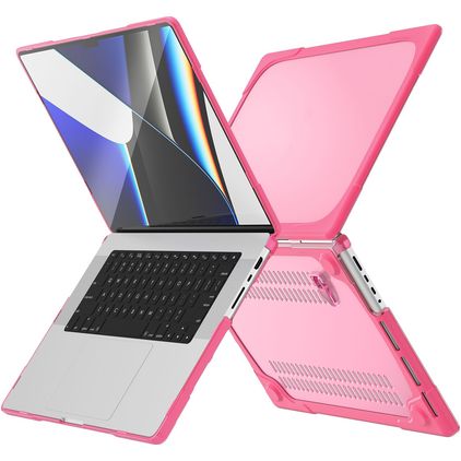 Mobigear Shockproof MacBook Pro 14 Pouces (2021-2026) Coque - Rose - Model A2442 / A2779 / A2918 / A2992 / A3401 / A3112 / A3434 / A3427 / A3426