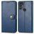 Mobigear Snap Button Housse TCL 305 Etui Porte-Monnaie - Bleu