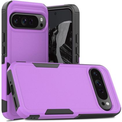 Mobigear Heavy Armor Coque Google Pixel 9 Pro XL Coque arrière Rigide Anti-Chocs - Violet