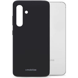 Mobilize Rubber Gelly Coque Samsung Galaxy S24 FE Coque arrière en TPU Souple - Noir