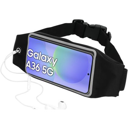 Mobiparts Comfort Fit Belt Brassard Téléphone Samsung Galaxy A36 Ceinture Coque de Sport en Neoprène - Noir
