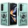Mobigear Armor Ring Cam Slide Coque Samsung Galaxy Z Fold 7 Coque arrière Rigide Anti-Chocs avec Anneau-Support et Protecteur Lentilles - Vert