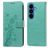 Mobigear Flowers Housse Samsung Galaxy S26 Etui Porte-Monnaie - Vert