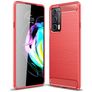 Mobigear Brushed Slim Coque Motorola Edge 20 Coque arrière en TPU Souple - Rouge