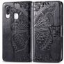 Mobigear Butterfly Housse Samsung Galaxy A40 Etui Porte-Monnaie - Noir
