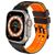 Mobigear Aero Armor Bracelet Silicone Apple Watch Fermeture boucle ardillon - 49/46/45/44 mm - Noir / Orange