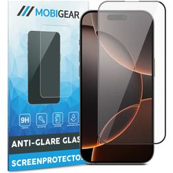 Mobigear Premium iPhone 16 Pro Max Verre trempé Protection d'écran Anti-Glare - Compatible Coque - Noir