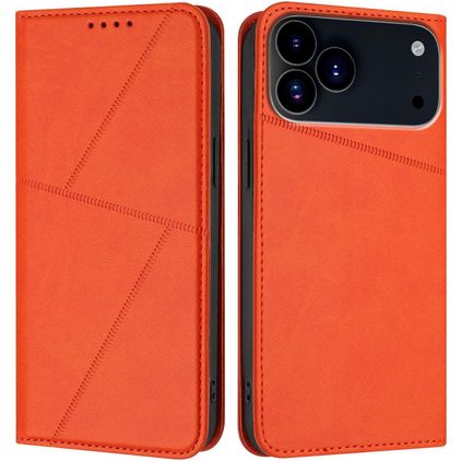 Mobigear Frosted Flip Housse iPhone 17 Pro Max Etui Porte-Monnaie - Orange
