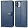 Mobigear Snap Button Housse Xiaomi Redmi A1 4G Etui Porte-Monnaie - Bleu