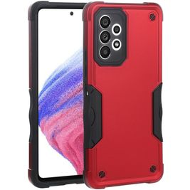 Mobigear Non-slip Armor Coque Samsung Galaxy A53 Coque arrière Rigide Anti-Chocs - Rouge