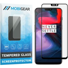Mobigear Premium OnePlus 6 Verre trempé Protection d'écran - Compatible Coque - Noir