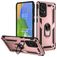 Mobigear Armor Ring Samsung Galaxy A73 Plastique rigide Coque arrière Antichoc avec bague de maintien - Rose doré