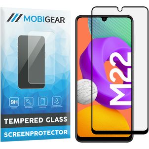 Mobigear Premium Samsung Galaxy M22 Verre trempé Protection d'écran - Compatible Coque - Noir