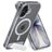 Mobiparts Hardcover Coque Transparente iPhone 17 MagSafe Coque arrière Rigide avec Support Amovible - Transparent