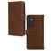 Mobilize Wallet Housse Samsung Galaxy A55 Etui en Cuir Véritable Porte-Monnaie - Marron