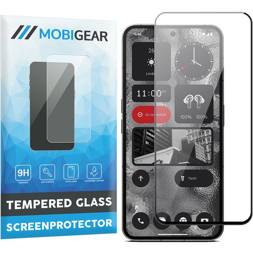 Mobigear Premium Nothing Phone (2) Verre trempé Protection d'écran - Compatible coque - Noir