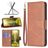 Mobigear Excellent Housse Realme C31 Etui Porte-Monnaie - Cognac