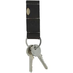 Valenta Keychain Porte-clés en Cuir avec Poche à Pièces - Noir