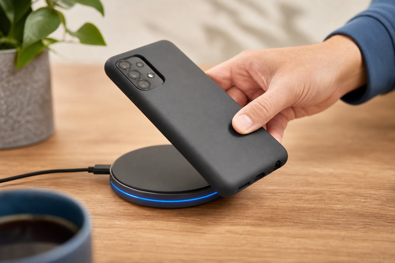 La recharge sans fil Samsung fonctionne-t-elle avec une coque ?