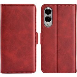 Mobigear Slim Magnet Housse Samsung Galaxy S25 Edge Etui Porte-Monnaie - Rouge