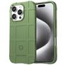 Mobigear Rugged Shield Coque iPhone 16 Pro Coque arrière en TPU Souple Anti-Chocs - Vert