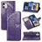 Mobigear Butterfly Housse iPhone 12 Etui Porte-Monnaie - Violet