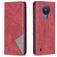 Mobigear Rhombus Slim Housse Nokia 1.4 Etui - Rouge