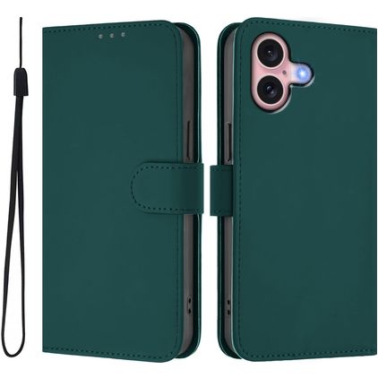 Mobigear Urban Wallet Housse iPhone 16 Etui Porte-Monnaie - Vert