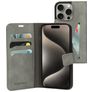 Mobiparts Classic Wallet Housse iPhone 15 Pro Etui Porte-Monnaie - Granite Grey