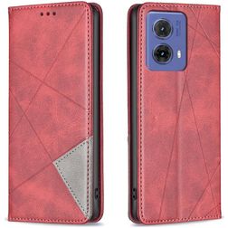 Mobigear Rhombus Slim Housse Motorola Moto G85 Etui - Rouge