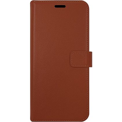 Valenta Gel Skin Housse iPhone 14 Plus Etui en Cuir Véritable Porte-Monnaie - Marron