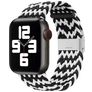 Mobigear Braided Bracelet Nylon Apple Watch Fermeture à pince - 49/46/45/44 mm - Noir / Blanc