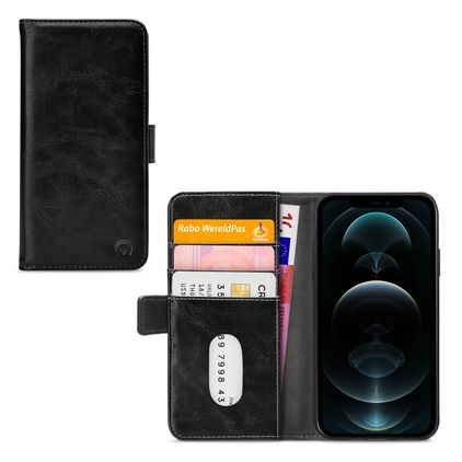 Mobilize Elite Gelly Housse iPhone 12 Pro Max Etui Porte-Monnaie - Noir