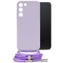 Mobilize Lanyard Gelly Samsung Galaxy S22 Coque avec cordon en TPU Souple - Pastel Purple